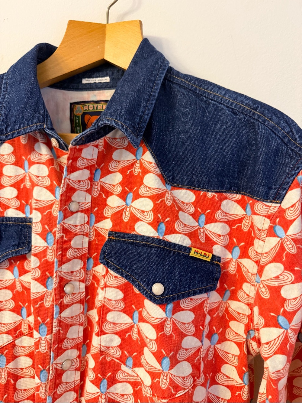 LA DoubleJ Red and Blue Button-Down Shirt - Picture 3 of 5